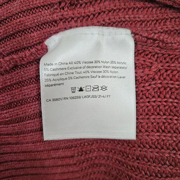 Lululemon Cashlu Sweater Wrap Heathered Mulled Cardigan Wine M/L - Picture 15 of 16